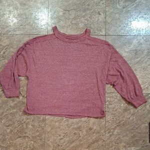 We The Free Dusty Rose Red Knit Top